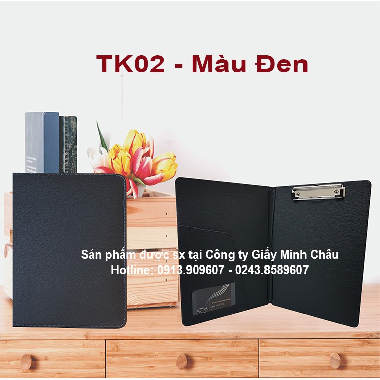 Cặp trình ký da cao cấp Minh Châu, 3 màu: Đỏ, Nâu, Đen, thiết kế chắc chắn, lịch sự, có 2 kích thước (TK01, TK02, TK03)