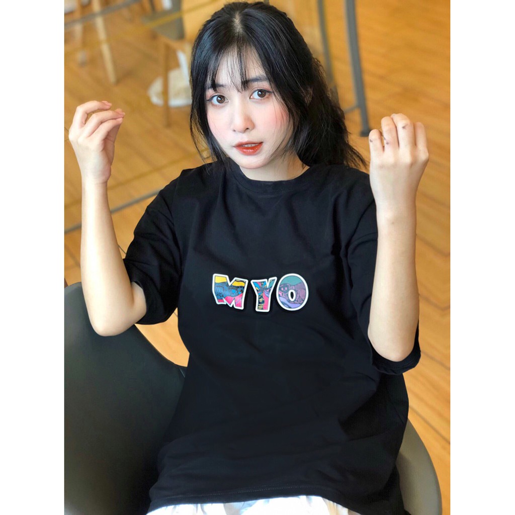 Áo thun Form Rộng MYO Vải Cotton In Hình Nation Doodle