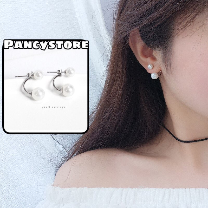 khuyên tai cung đính hạt phong cách hàn quốc