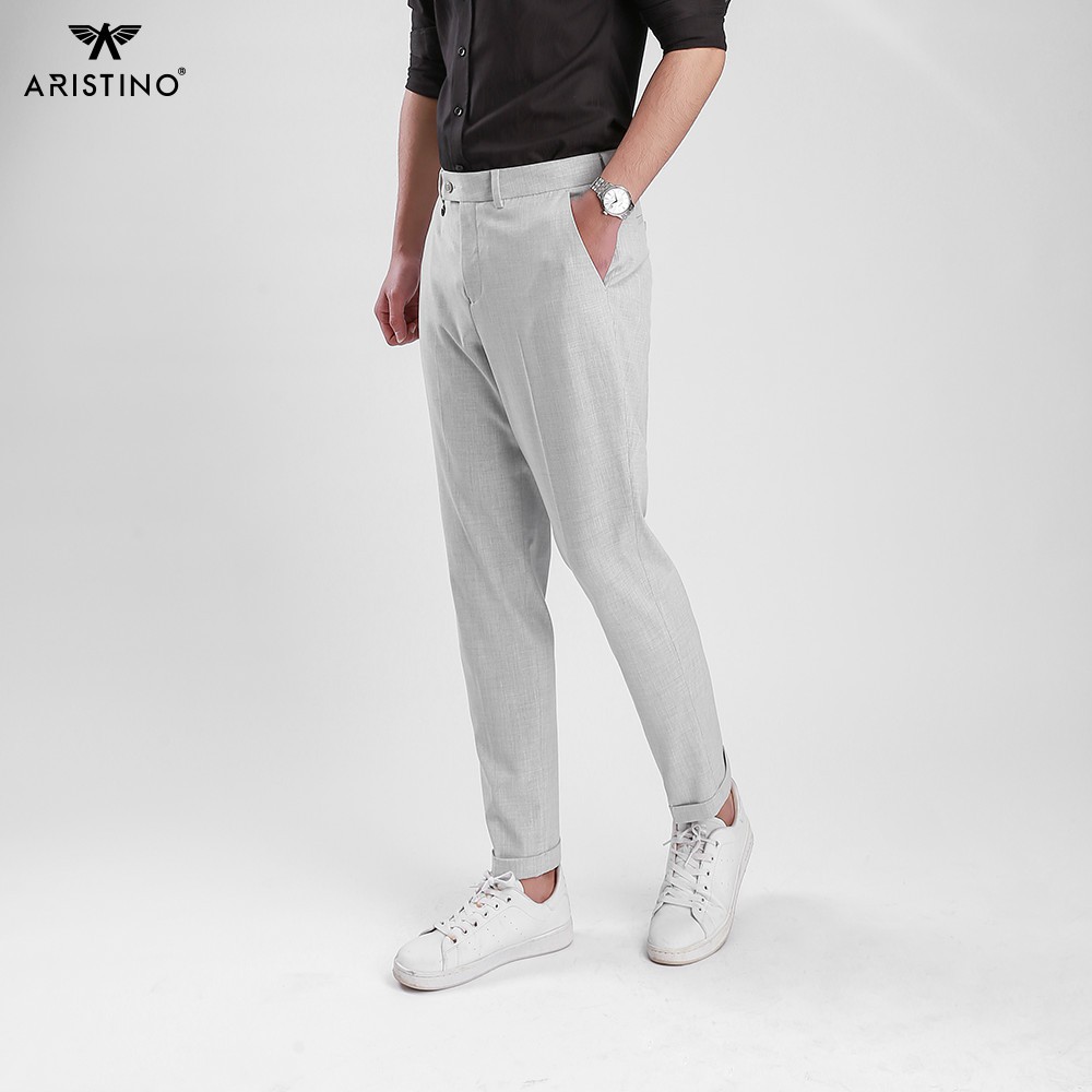 Quần âu nam ARISTINO dáng Carrot fit, ống đứng, thiết kế trẻ trung, hạn chế nhăn co - ATRR06