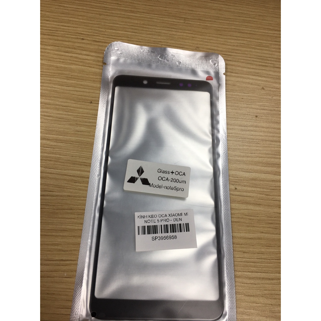 Thay kính keo Oca Xiaomi Mi Note 5 pro - đen