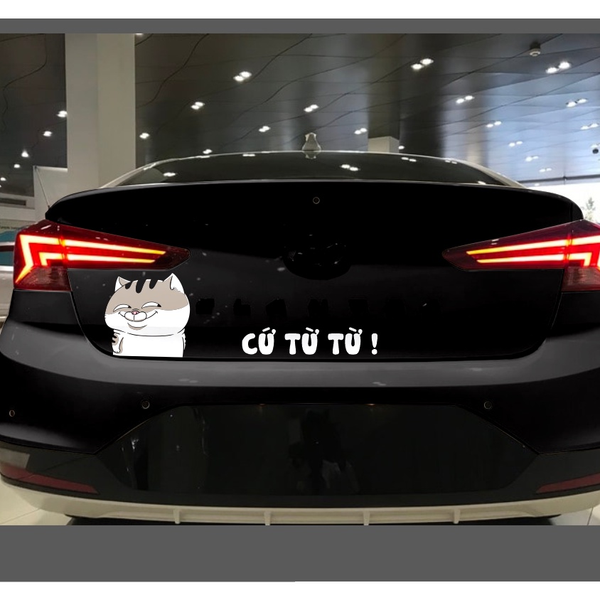 Tem xe ô tô dán đuôi ngộ nghĩnh