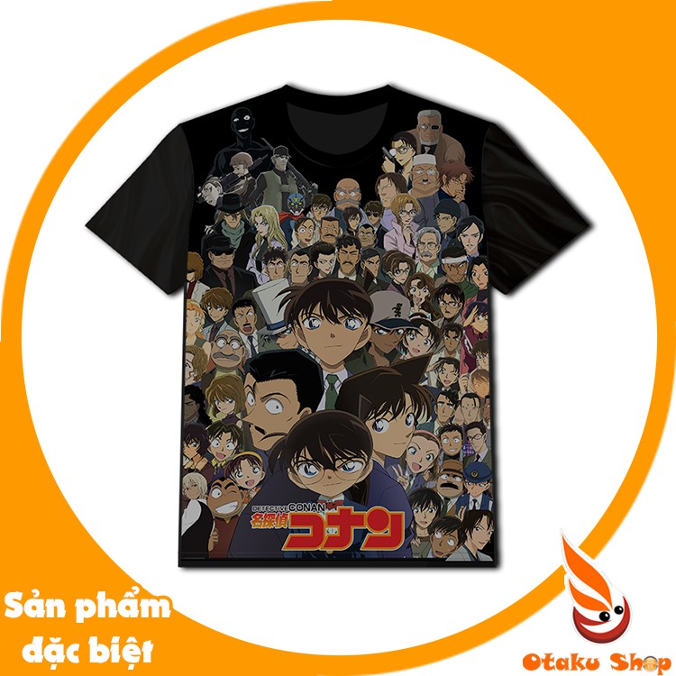 Áo phong teen , Áo thun đen in hình Anime Detective conan - Thám tử lừng danh Conan. Áo Unisex phù hợp cho Nam Nữ