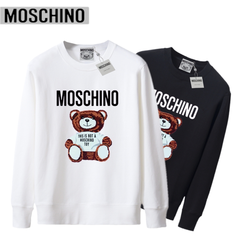 Áo Sweater Cổ Tròn Dáng Rộng Chất Liệu Cotton In Họa Tiết Moschino Thời Trang Cho Nam Và Nữ # 243