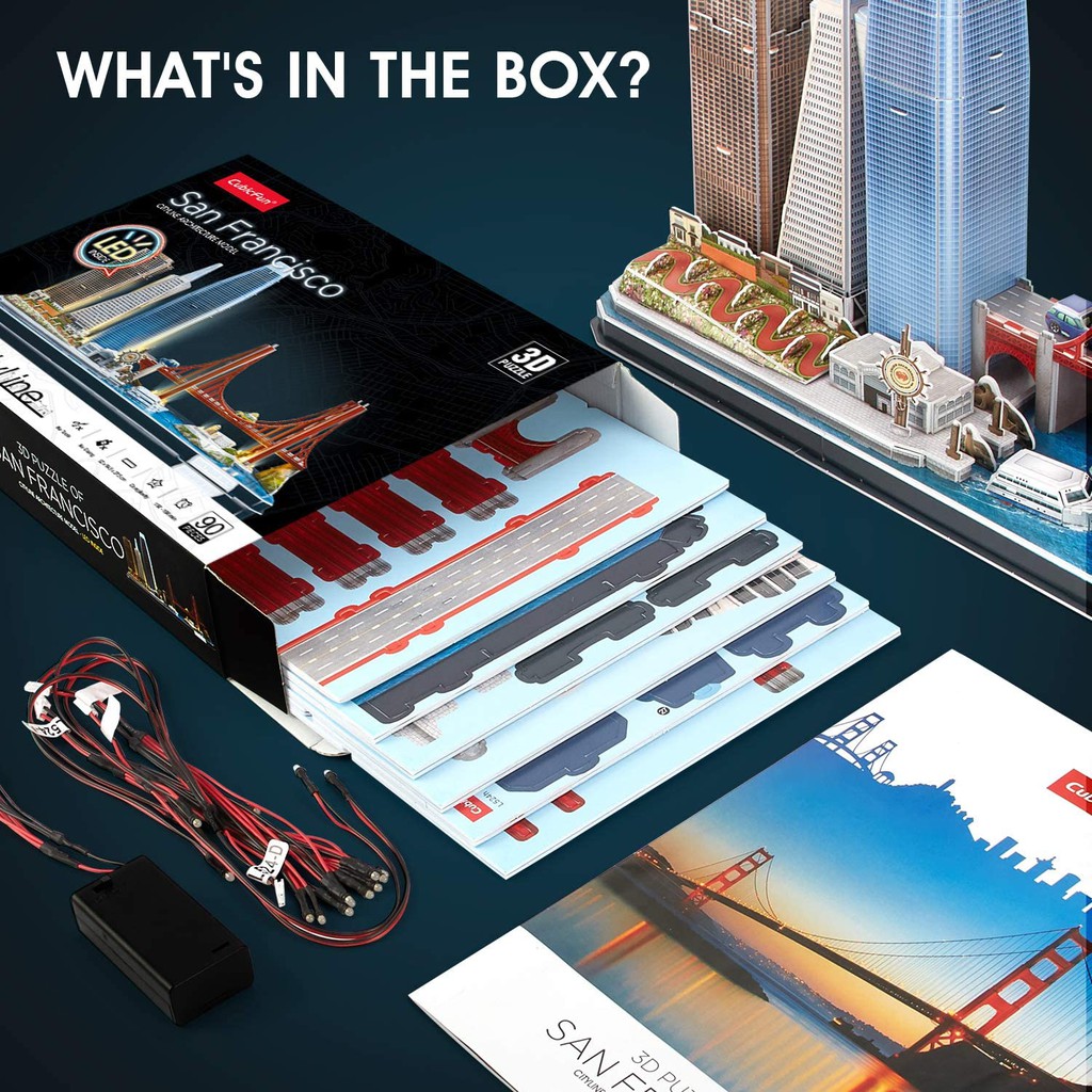 Mô Hình Giấy 3D CubicFun - Led Cityline San Francisco L524h