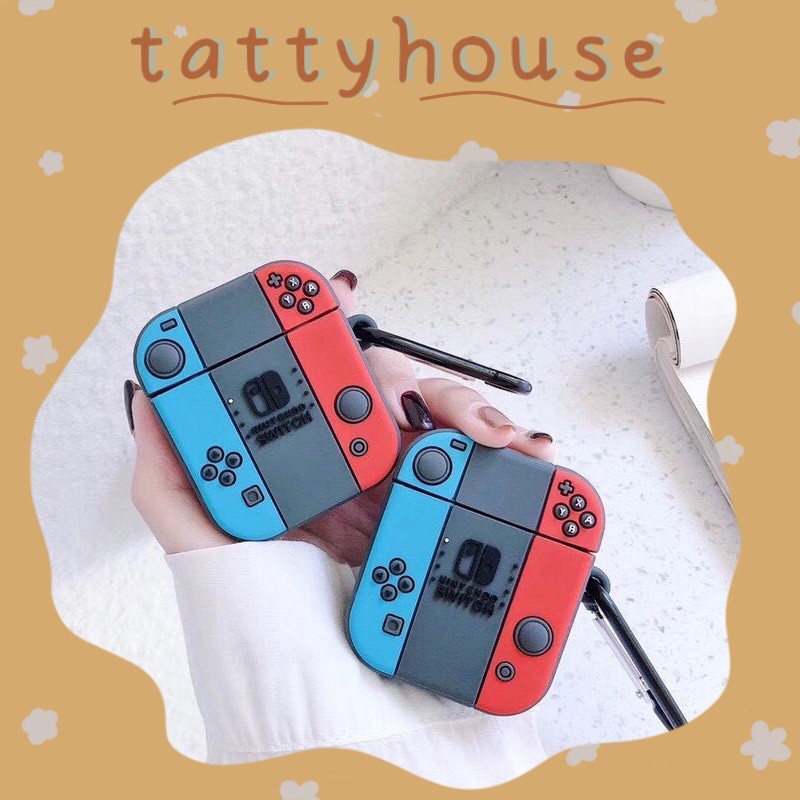 VỎ BAO ĐỰNG AIRPODS 1/2/PRO HÌNH NINTENDO SWITCH KÈM MÓC | Tattyhouse |