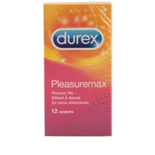 Hộp 12 chiếc bao cao su durex pleasuremax gân gai tăng kích thích