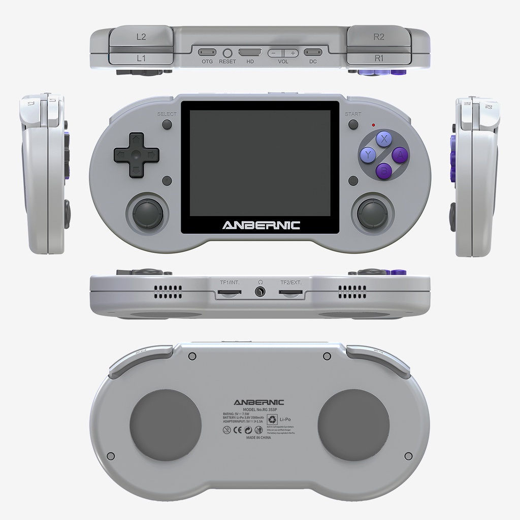 Máy chơi game Anbernic RG353P – Dual boot Android/Linux chơi game PSP/PS1/N64/DREAMCAST/NES/SNES/GBA/GBC/SEGA/MAME/FBA..