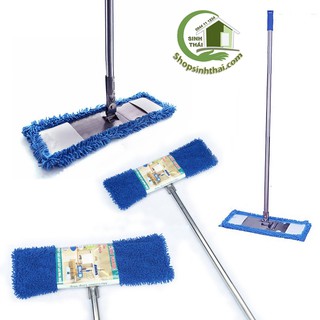Cây lau nhà inox san hô bẹ xanh dài 1,5m