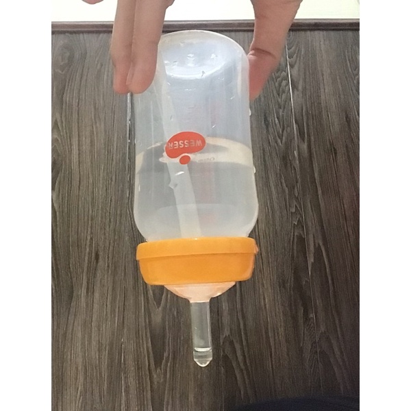 Bình ống hút PP WESSER 260ml không bị đổ cho bé từ 6 tháng