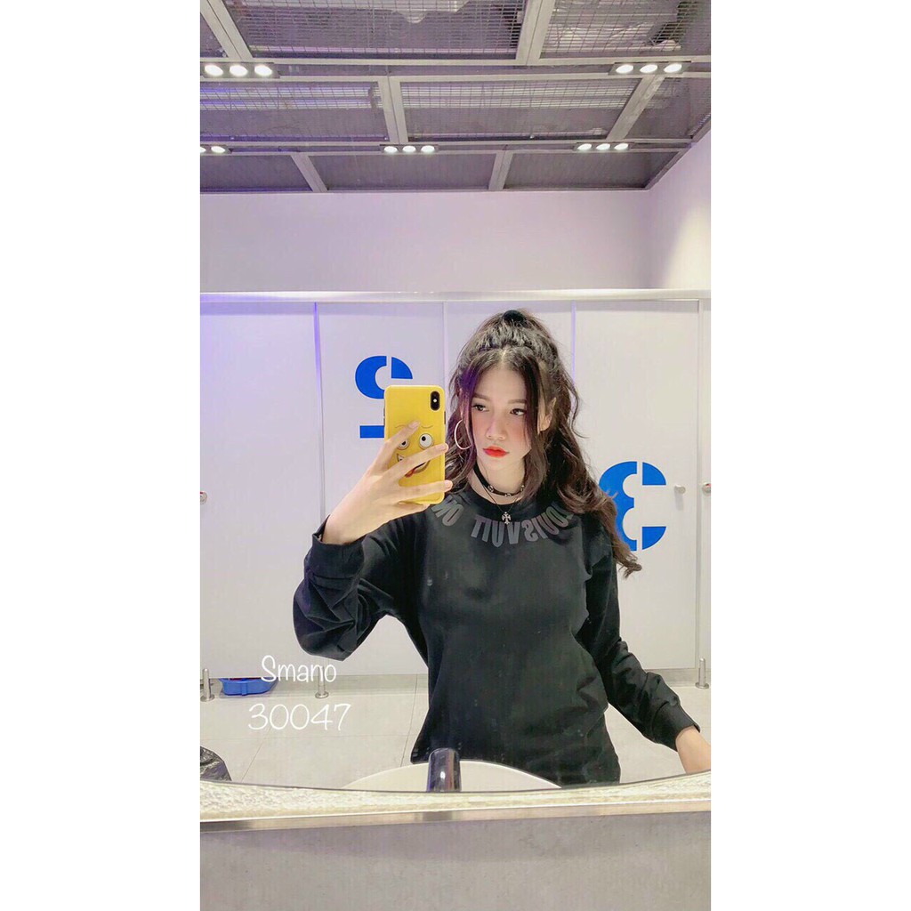 Áo sweater nỉ dày tay thun dài tay áo đôi nhóm form rộng style | BigBuy360 - bigbuy360.vn