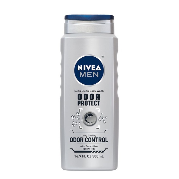 Gel tắm gội khử mùi nam 3 trong 1 NIVEA Men Odor Protect 3-in-1 Body Wash 500ml (Mỹ)