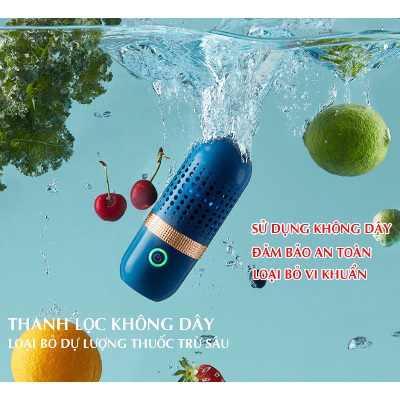 Máy khử trùng, Máy rửa trái cây, Máy làm sạch rau củ loại bỏ 99% dư lượng thuốc bảo vệ thực vật - Máy tiệt trùng hoa quả