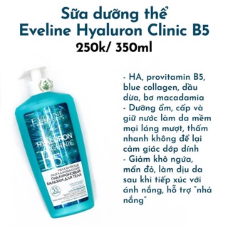 Sữa dưỡng thể Eveline Hyaluron Clinic B5