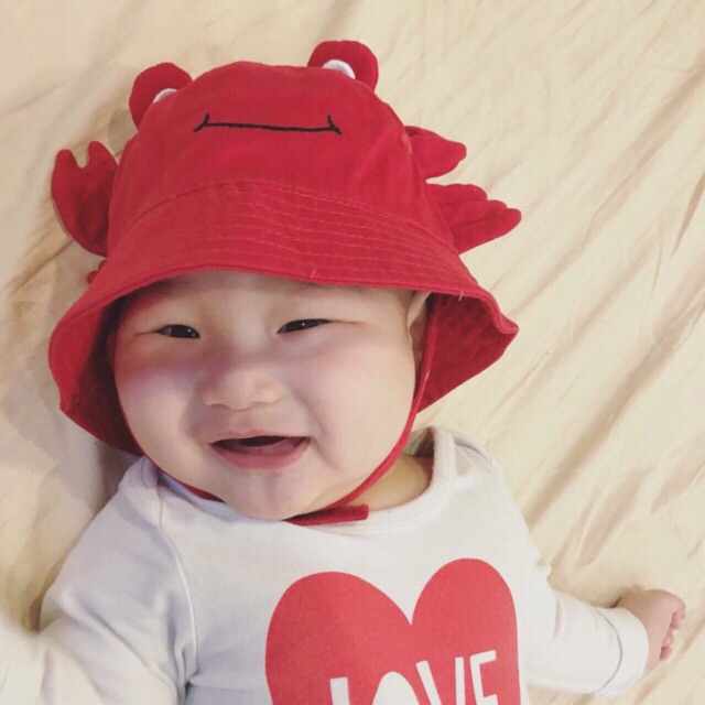 NÓN RỘNG VÀNH - HÌNH CUA 3D CUTE CHO BÉ