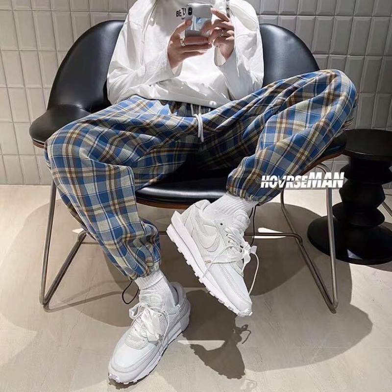 ❌Quần joggers bo chân sọc caro❌