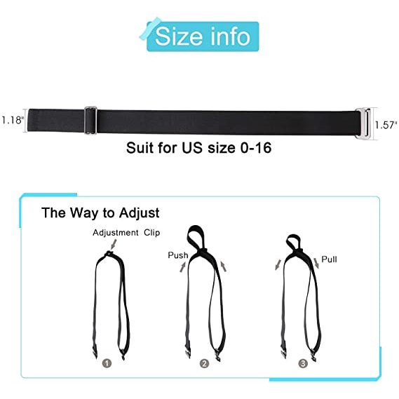 SmileFairyCC【COD &amp; Hàng Có Sẵn】Thắt Lưng Co Giãn Vô Hình Có Khóa Phẳng Có Thể Điều Chỉnh Cho Quần Jean / Đầm