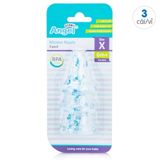 Núm vú Silicon Angel Size S  Bộ 3 cái