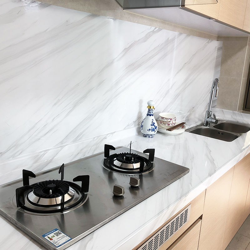Đồ dùng nhà bếp & Phòng ăn▣Hình dán giả đá cẩm thạch mới tự dính giấy tường nhà bếp không thấm dầu phòng tắm t