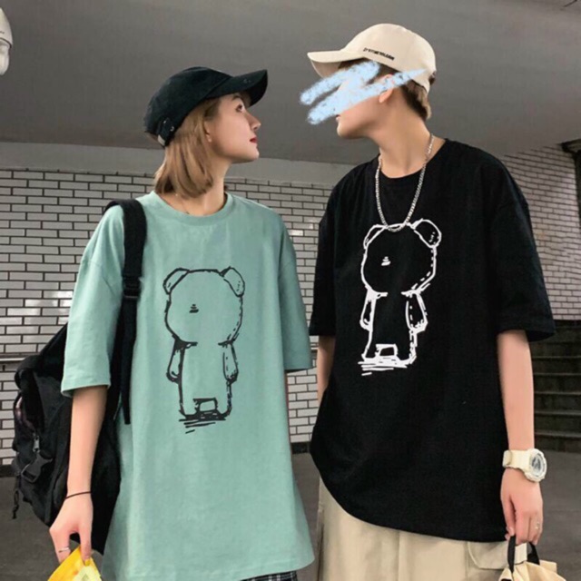 Áo phông tay lỡ  FREESHIP Unisex Form Rộng Freesize Phong Cách Ulzzang Cực Xịn [ Ao Thun Gau]