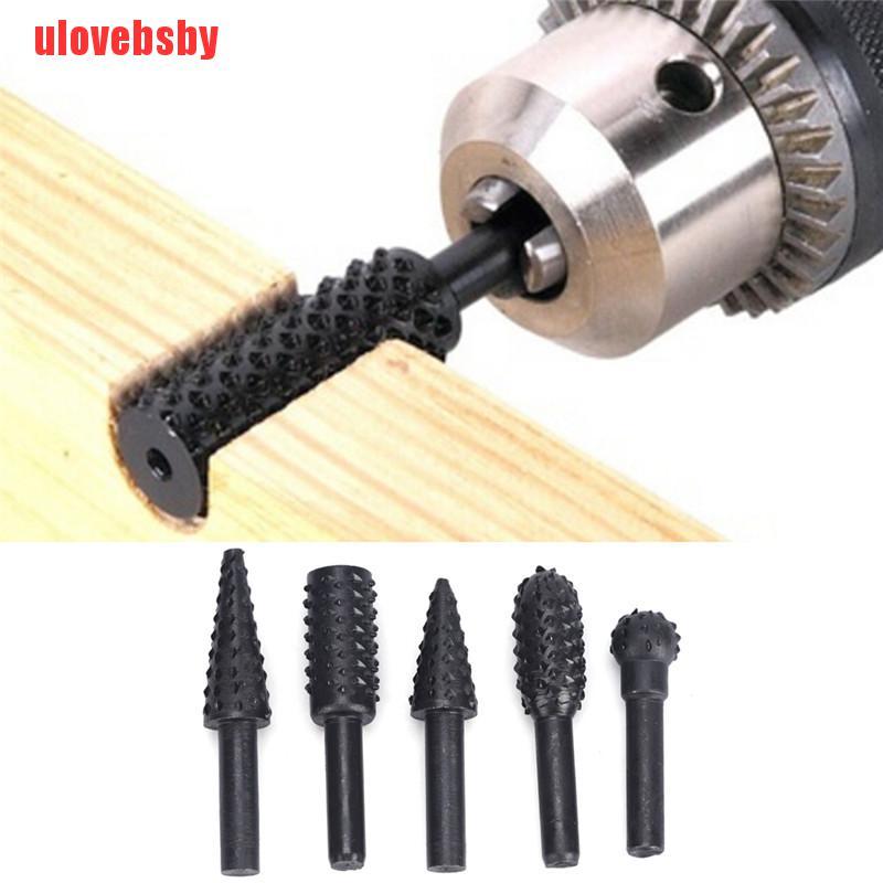 BITS Set 5 Mũi Khoan Gia Công Vật Liệu Thép Màu Đen 1 / 4 "6Mm