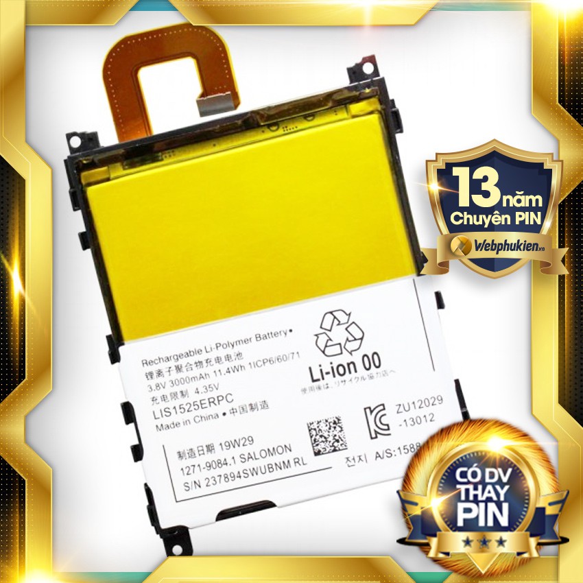 Pin zin cho Sony Xperia Z1 C6902 C6903 L39H LIS1525ERPC - 3000mAh