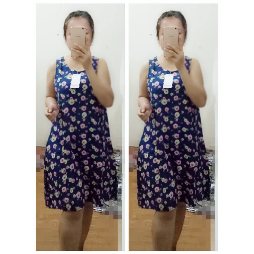 Váy lanh lụa mặc ở nhà, mặc ngủ, mặc bầu,váy lanh bầu xuông chữ A dài ngang gối không co không nhăn