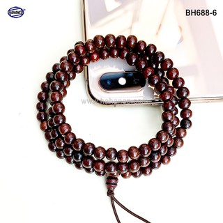 Chuỗi vòng đeo tay 6ly gỗ trắc tự nhiên 108 hạt thiết kế giản dị tinh tế ❤️FREESHIP đơn > 50k❤️ HAHANCO (BH688-6)