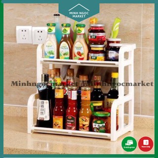 Kệ đựng gia vị hình chữ H màu trắng