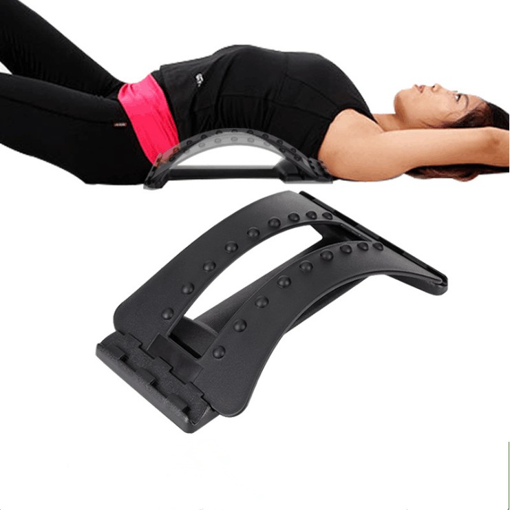 Khung nắn chỉnh cột sống YGW33Black Dụng cụ tập YOGA uốn cong lưng massage bản to 3 nấc điều chỉnh SPORTY