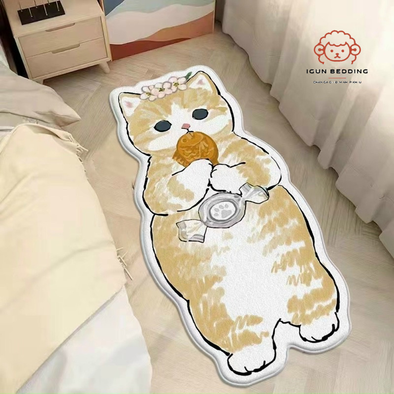 Thảm decor hình mèo IGUN BEDDING siêu đáng yêu