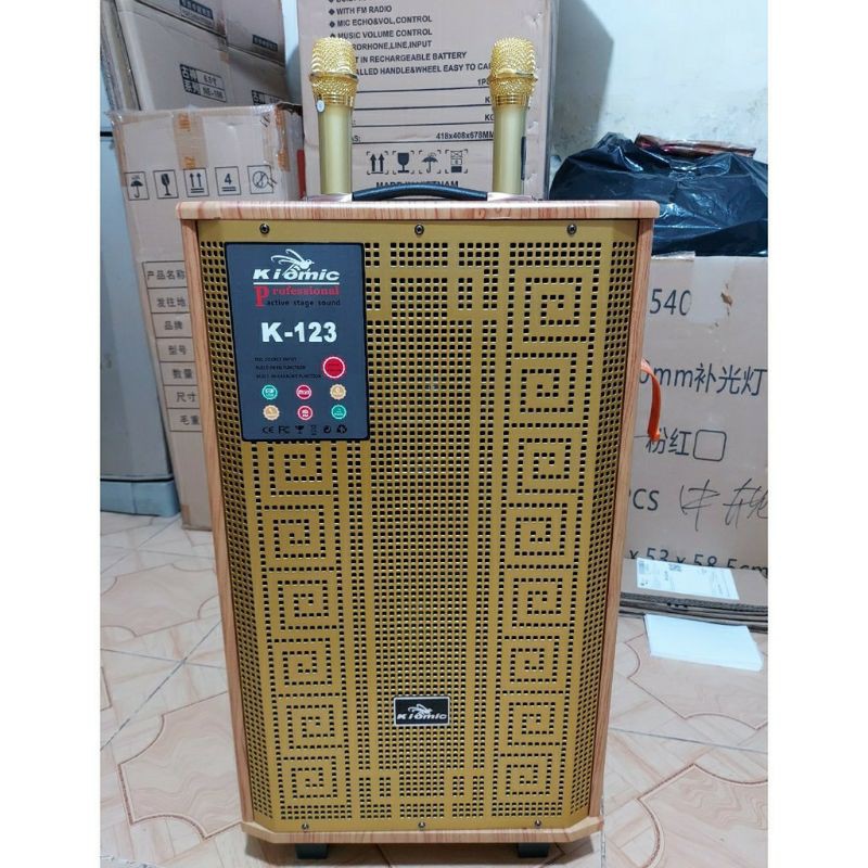 Loa Kéo Di Động Kiomic K-123 Chính Hãng, Loa Bass 3 Tấc Công Suất Lớn Âm Thanh Cực Hay