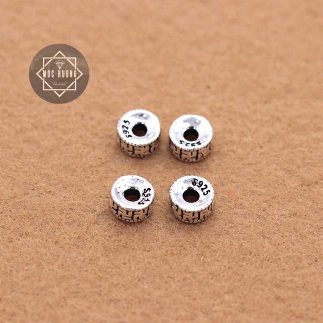 CHUYÊN SỈ Charm chặn chữ vạn bạc, chặn bạc hàng siêu đẹp - Bạc tốt loại 1, PH243