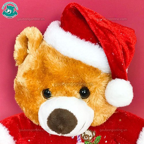 Gấu Bông Teddy Đội Mũ Noel Cao Cấp Siêu Dễ Thương Kích Thước 20cm