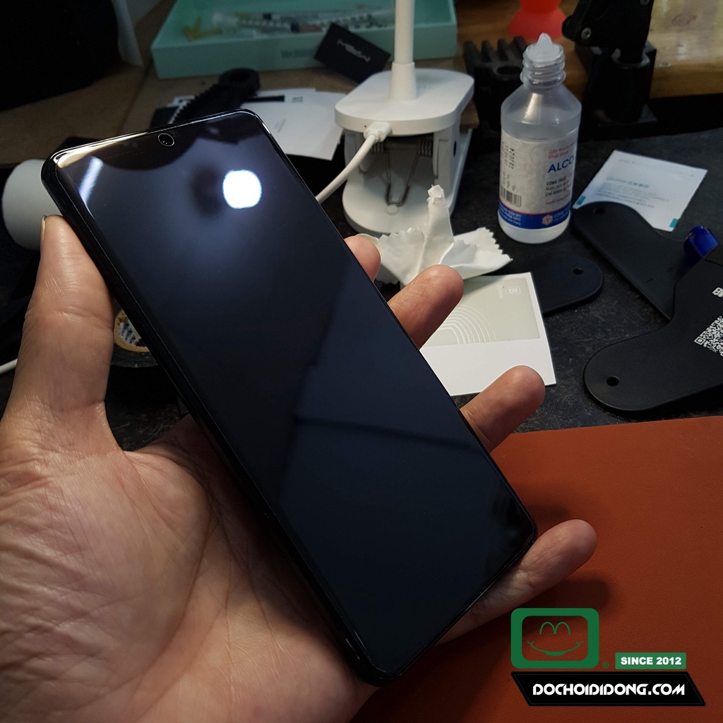 Miếng dán màn hình polime UV  Zacase kháng khuẩn cao cấp dành cho Samsung S21 Plus + Ultra 5G