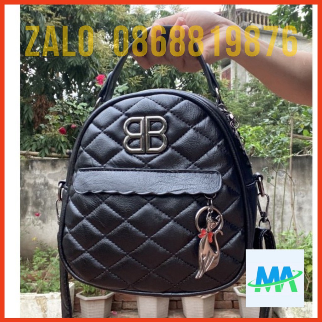 balo thời mini trần trám phối tang bb kèm móc hình mèo