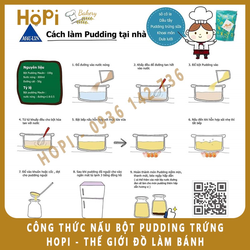 Bột Pudding Khoai Môn Mole 100g Vị Thơm Ngậy Quán Ưa Thích Hay Dùng Dùng Làm Topping Trà Sữa