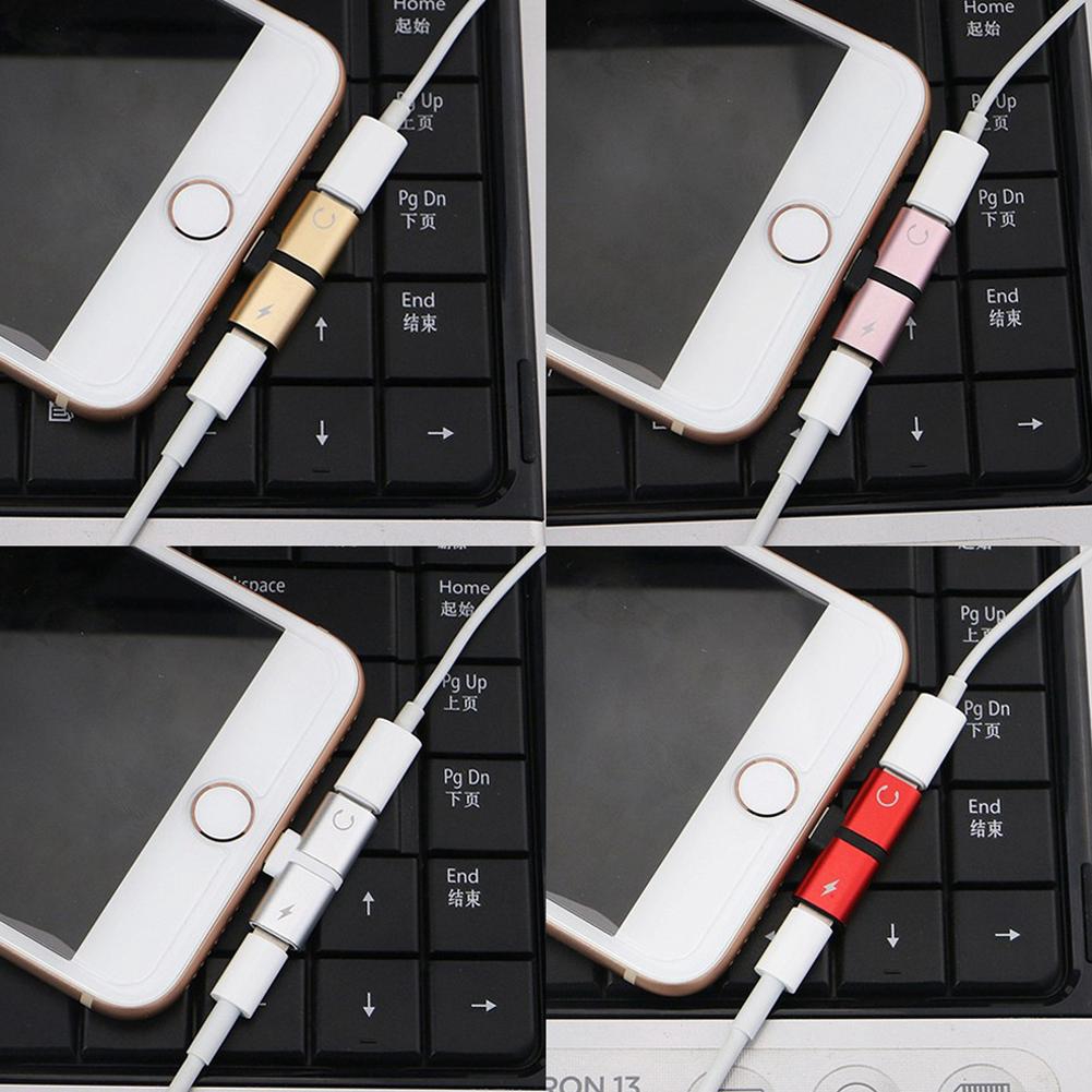 Cáp chuyển đổi âm thanh Dual Lightning Jack cho IPhone7 / 8 / X cho iOS Hệ thống mới nhất Sạc cáp tai nghe 2 trong 1