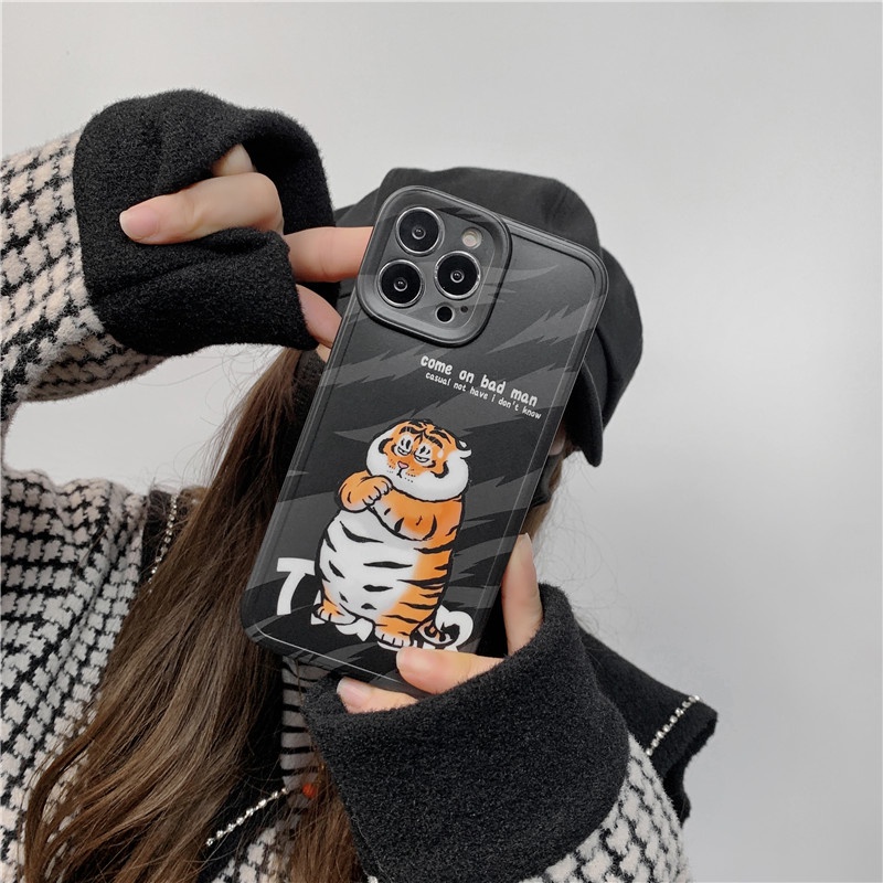 Ốp Điện Thoại IMD Mềm Họa Tiết Hổ Hoạt Hình Dễ Thương Cho IPhone14 13 12 11 MAX X/XS XR XSMAX 7P/8P