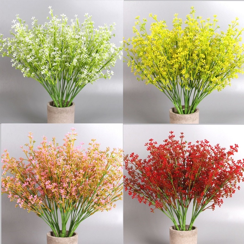 Cành hoa baby giả decor dài 32cm