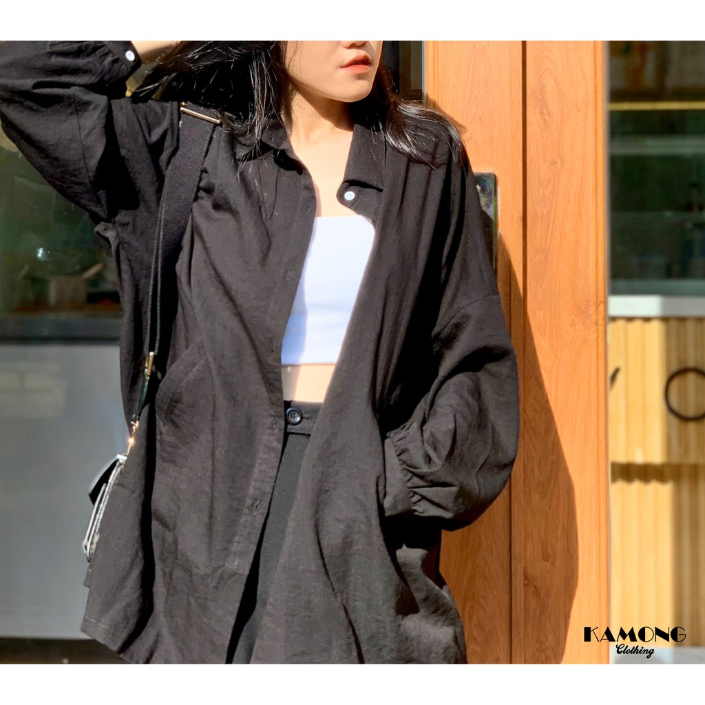 Áo sơ mi unisex túi mổ khoác nhẹ KAMONG A059 | BigBuy360 - bigbuy360.vn