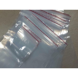 [Sẵn đủ size] Set 0,5kg Túi zipper chỉ đỏ