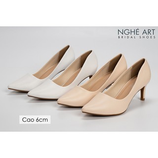 Giày cưới Nghé Art basic bít mũi 227-6p-da