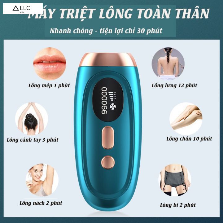 Máy triệt lông toàn thân IPL, máy triệt lông chân,lông tay không đau rát, không cần gel dùng cho vùng Bilkini