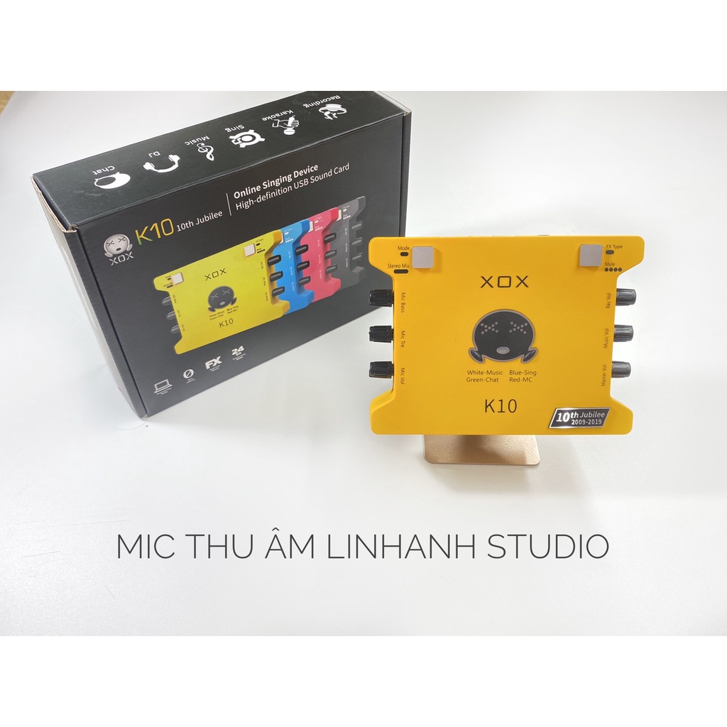 [Mã ELHACE giảm 4% đơn 300K] Sound card K10 tiếng Anh 2020 (XOX K10 10th Jubilee) Sound Card thu âm✔️Phiên Bản Mới