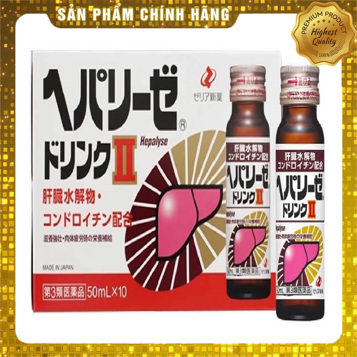 Nước uống bổ gan Zeria Hepalyse II Nhật Bản (Hộp 10 chai x 50ml).