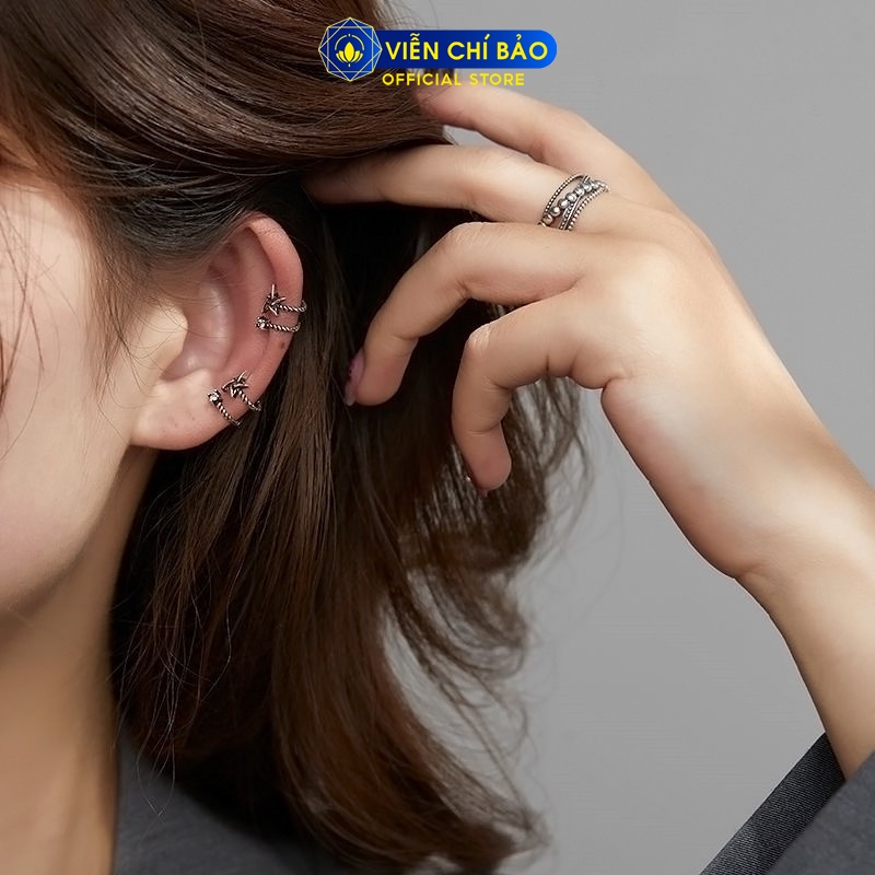 Bông tai bạc nữ Ngôi sao hy vọng chất liệu bạc Thái 925 thời trang phụ kiện trang sức nữ Viễn Chí Bảo B000157