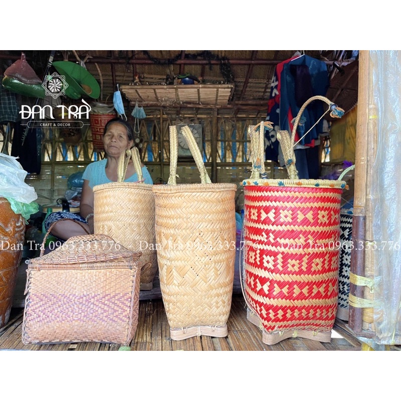 Gùi Tre, Gùi Dân Tộc Truyền Thống, Gùi Đan Thủ Công, Đồ Dùng Dân Tộc, Phụ Kiện Mây Tre, Nội Thất Mây Tre Đan