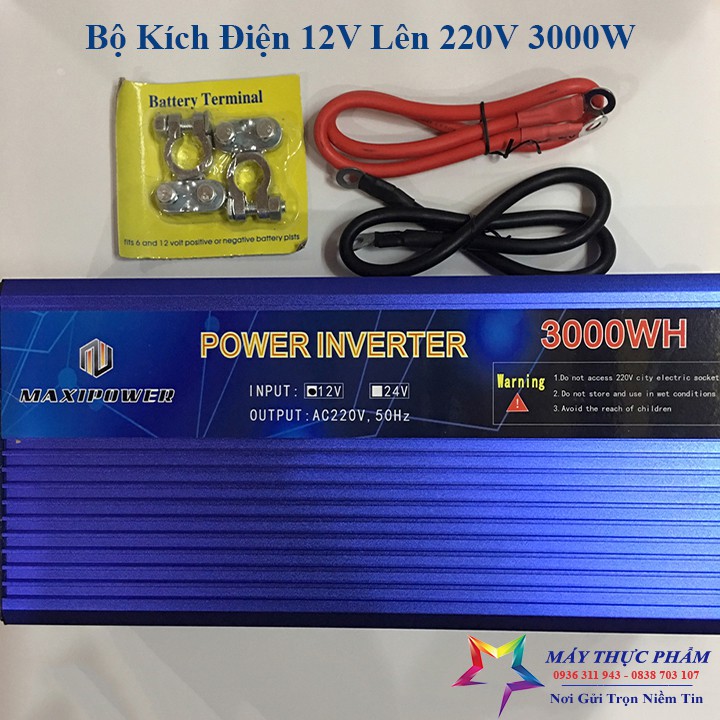 Máy đổi nguồn điện ắc quy, kích điện 220V Nguồn 24V INVERTER 3000W