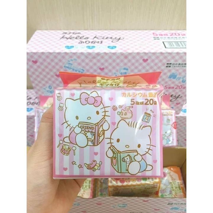 Gói Gia Vị Rắc Cơm Trộn Cơm Hello Kitty Nội Địa Nhật Bản Cho Bé Ăn Dặm Bổ Sung Dinh Dưỡng Canxi Vitamin DHA